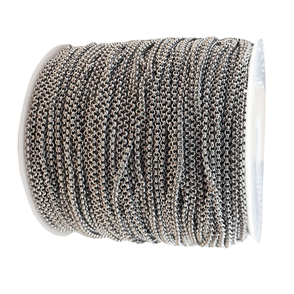 100m Metal Curb Cable Chain for Jewelry Making, Unfinished DIY Jewelry Making Chains Necklace, Spool Packaged, Silver
100m Metal Curb Cable Chain for Jewelry Making, Unfinished DIY Jewelry Making Chains Necklace, Spool Packaged, Silver