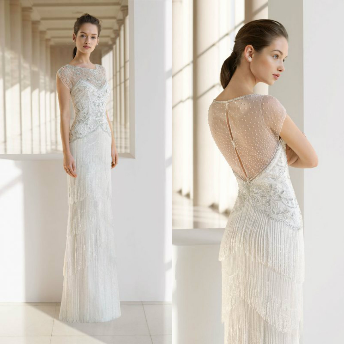 2019 Elegant Tassel Wedding Dresses Jewel Neck Appliqued Lace Beads Floor Length Country Wedding Dress Cap Sleeve Beach Bridal Gowns, Champagne
2019 Elegant Tassel Wedding Dresses Jewel Neck Appliqued Lace Beads Floor Length Country Wedding Dress Cap Sleeve Beach Bridal Gowns, Champagne