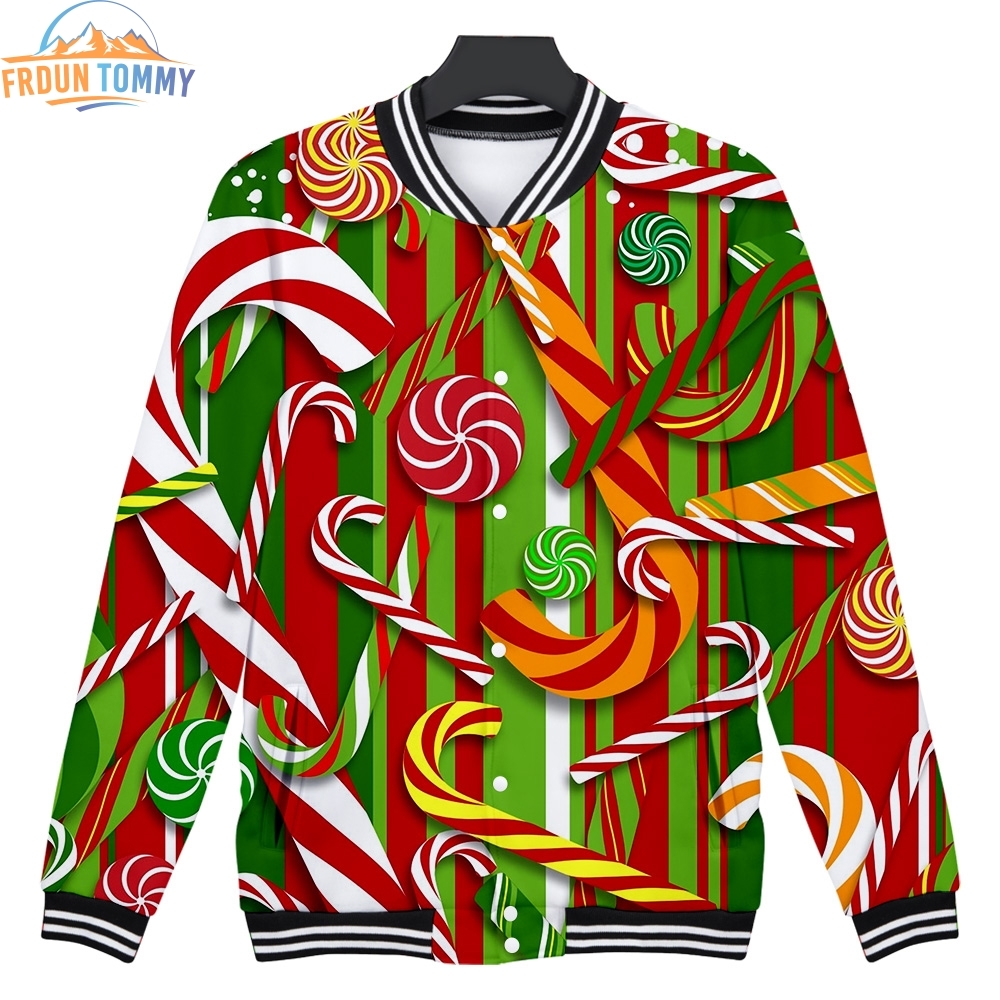 2019 New Christmas Day 3D printing fashion Casual Baseball Jacket Women and men Warm and comfortable Hot Sales kpops Jacket T200111