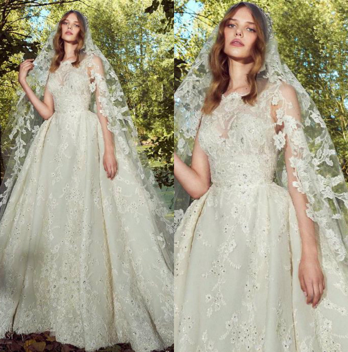 zuhair murad wedding dresses with overskirts jewel neck sleeveless lace bridal gowns luxury beaded plus size boho wedding dress custom