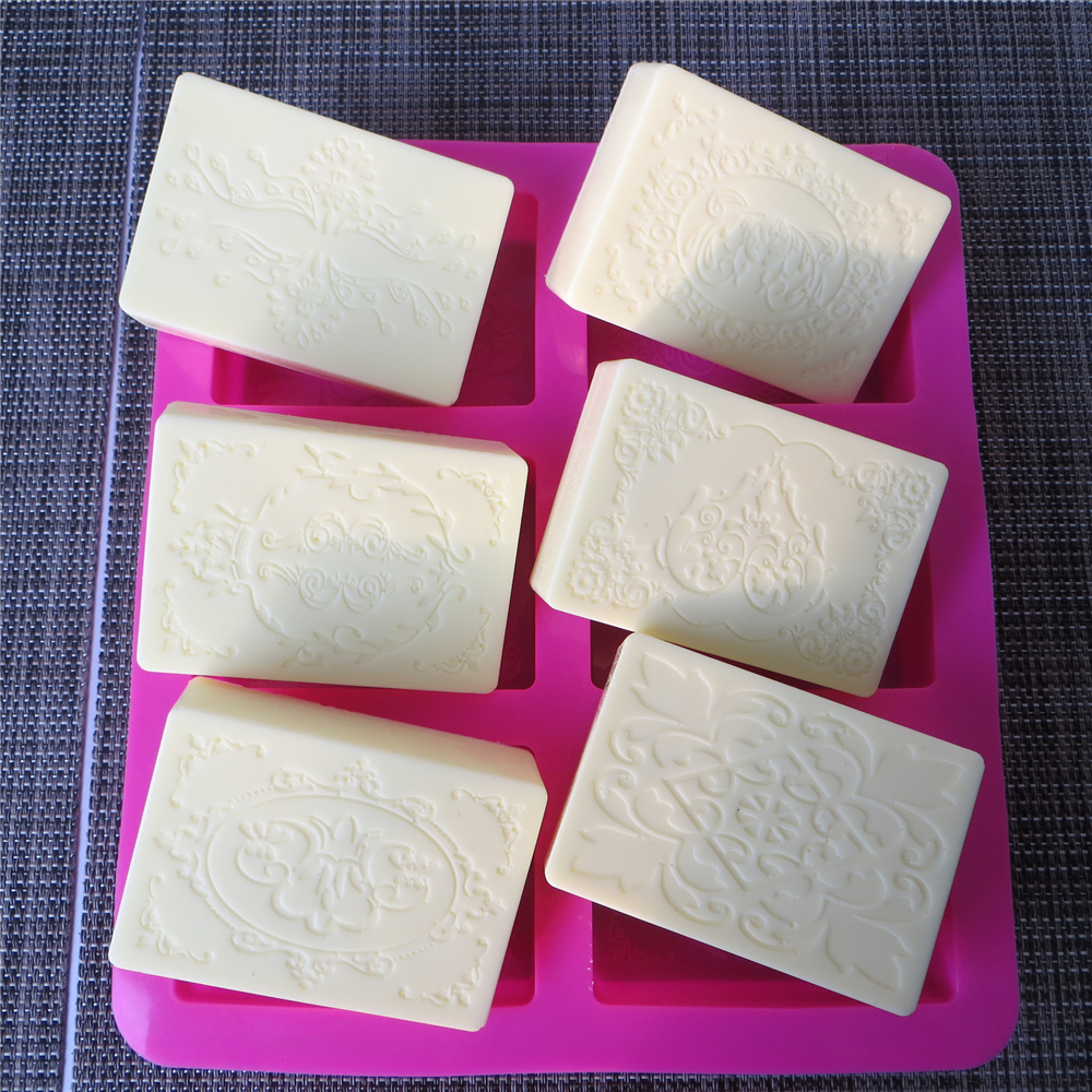 Soap Mold Silicone Rectangle Essential Oil Soap making moulds baking Tool flower Handmade Tray 6 Cavity Big
Soap Mold Silicone Rectangle Essential Oil Soap making moulds baking Tool flower Handmade Tray 6 Cavity Big