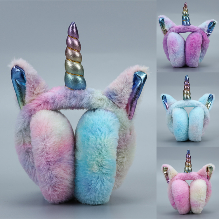 Plush Unicorn Earmuff 4 color Kids Rainbow ear muffs Children Lovely Winter Warmer designer ear muffs Fur Thicken Plush Unicorn Cover JJ31, #1
Plush Unicorn Earmuff 4 color Kids Rainbow ear muffs Children Lovely Winter Warmer designer ear muffs Fur Thicken Plush Unicorn Cover JJ31, #1