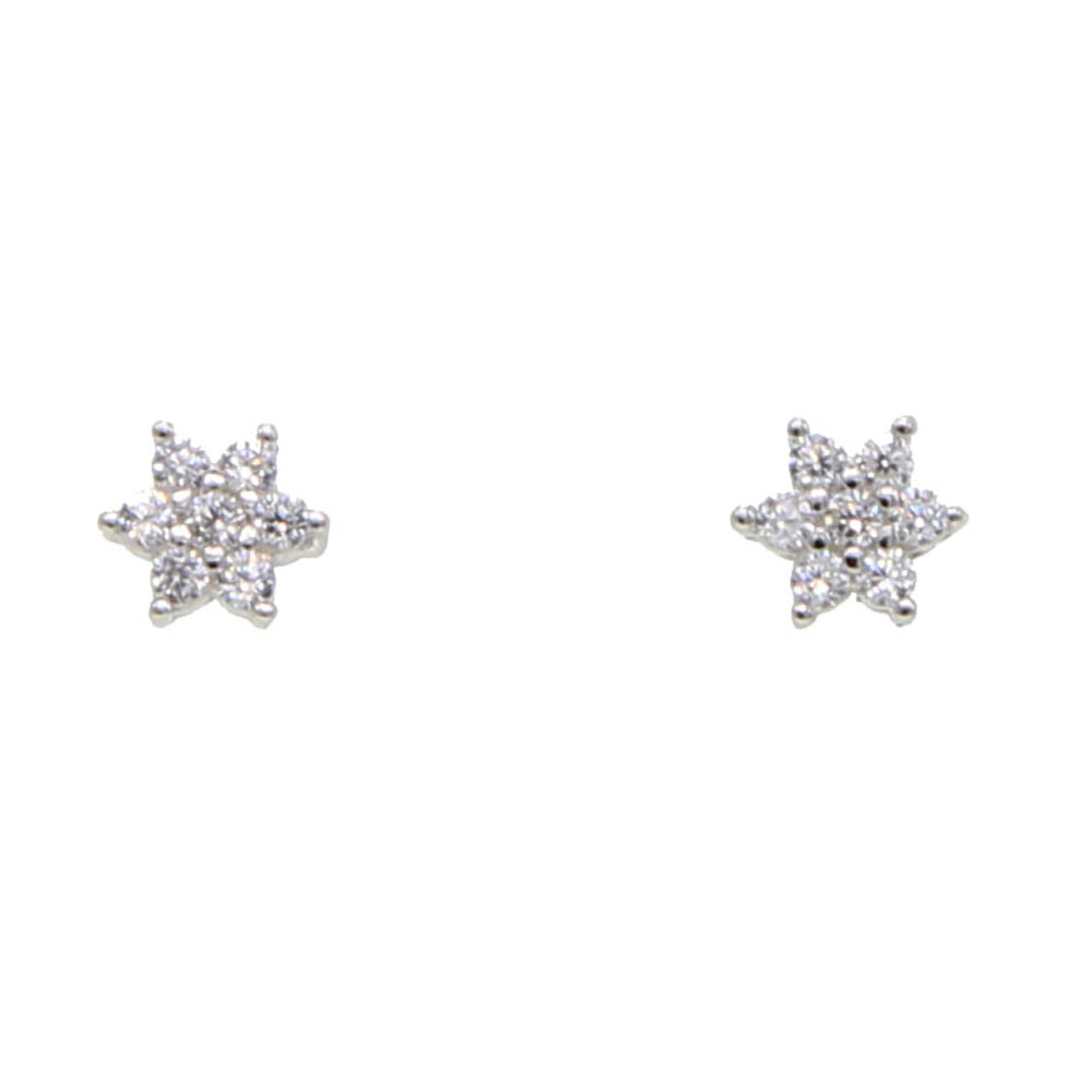 2019 delicate romantic multicolor flower stud earring with cz paved gold color earring for cute girls lady women shiny earrings
