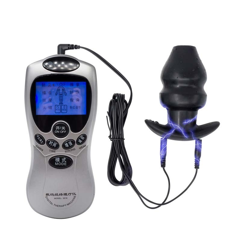 Electro Prostate Massager Silicone Butt Plug Multifunction Anal Beads For Man Women Dildo Masturbator Anal Extender Sex Toys Y190716