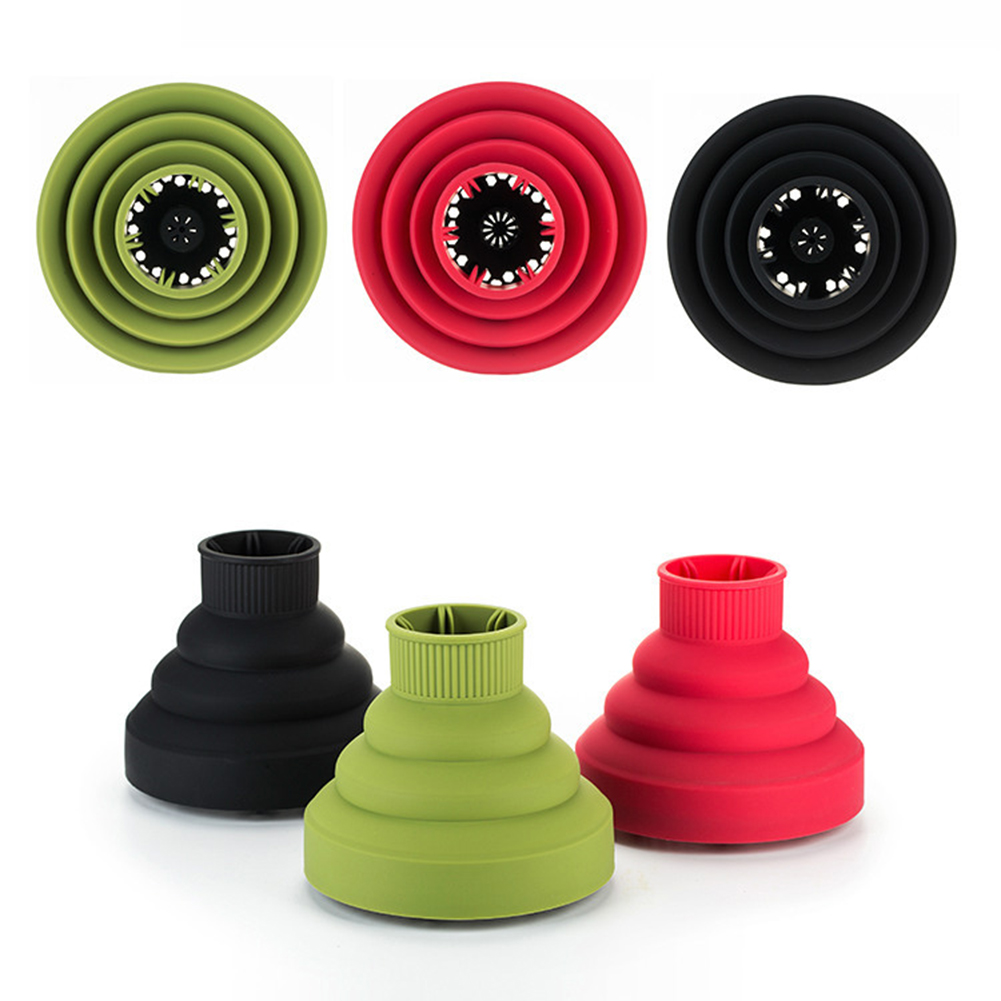 Universal Hair Dryer Diffuser Attachment Silicone Telescopic Blow Hood Foldable Blower Cover Hairdresser Styling Tool