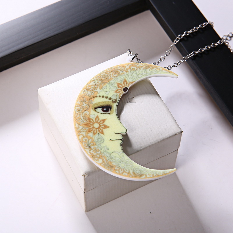 10pcs European and American fashion new style Acrylic Sun & Moon pendant Necklaces Couple sweater chain Valentine Day party jewelry gifts
10pcs European and American fashion new style Acrylic Sun & Moon pendant Necklaces Couple sweater chain Valentine Day party jewelry gifts