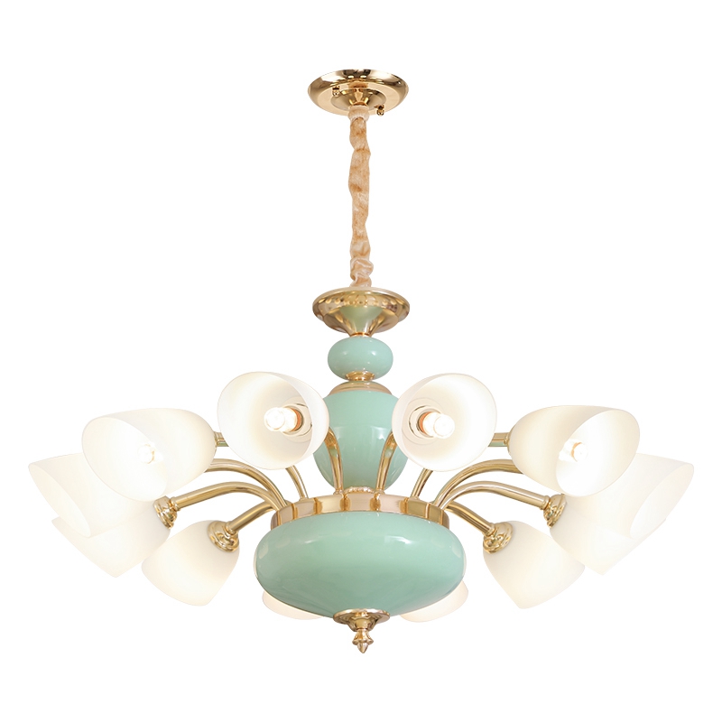 modern gold ceramic pendant lamp led light american sgold pendant lights fixture hanging lamps hotel hall living room home indoor lighting