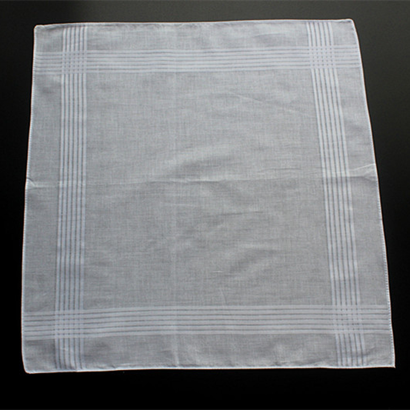 40cm 100% Cotton White Handkerchief Soft Sweat Absorption Women Men Square Handkerchief Pure Color DIY Blank Towel Christmas Gift DBC BH3463