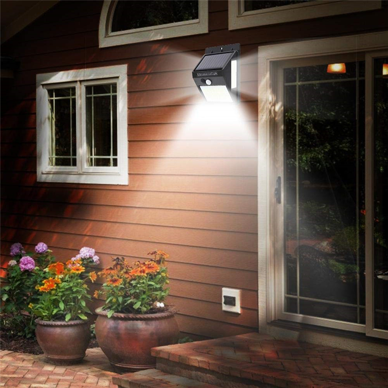 Solar Lights Outdoor Motion Sensor Lamp Wall Light 100LEDs Energy Street Lighting Waterproof Garden Garage Yard Lighting