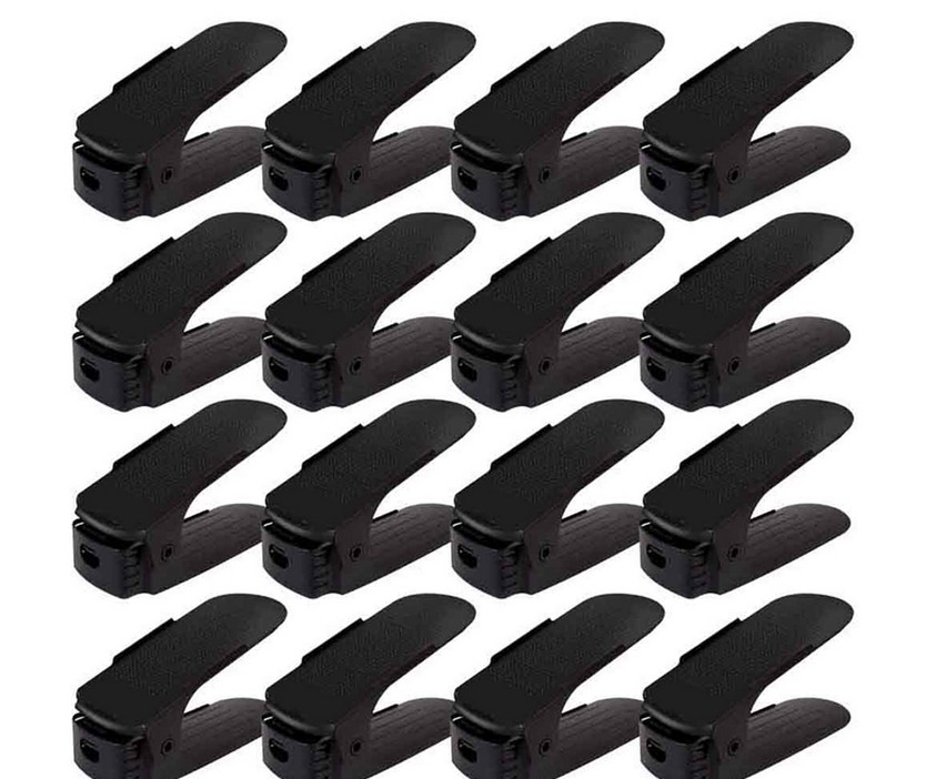 Promotion 16Pcs Double Shoe Organizer Modern Shoes Rack Shoe Storage Cleaning Cabinet Shoes Organizers Convenient Rangement Stan