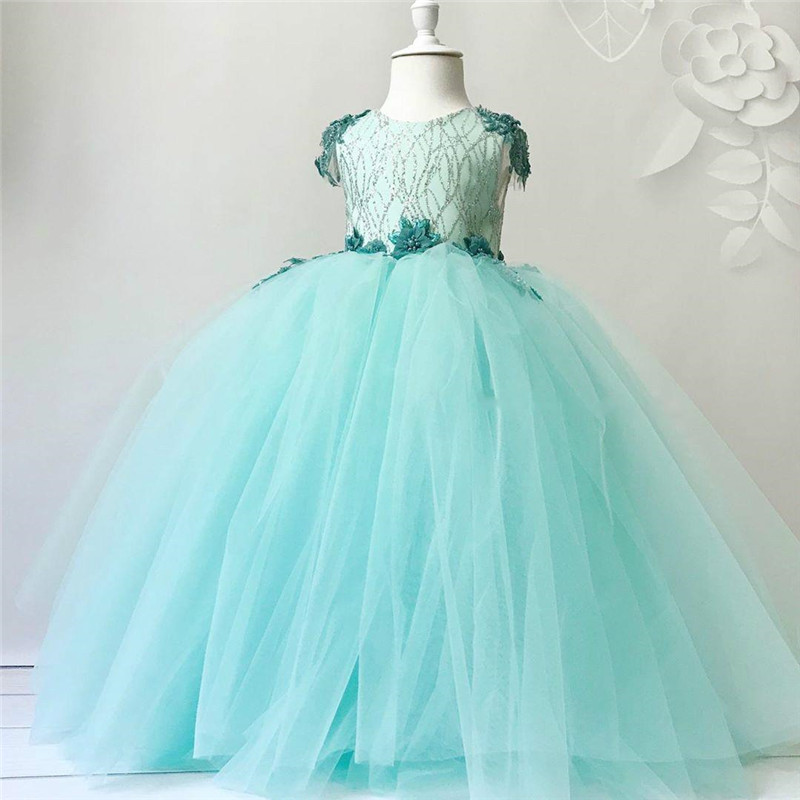 Real Picture Customized Puffy Tulle Flower Girl Dress for Wedding Applique O Neck Backless Girls Birthday Dress Pageant Gown, Green
Real Picture Customized Puffy Tulle Flower Girl Dress for Wedding Applique O Neck Backless Girls Birthday Dress Pageant Gown, Green