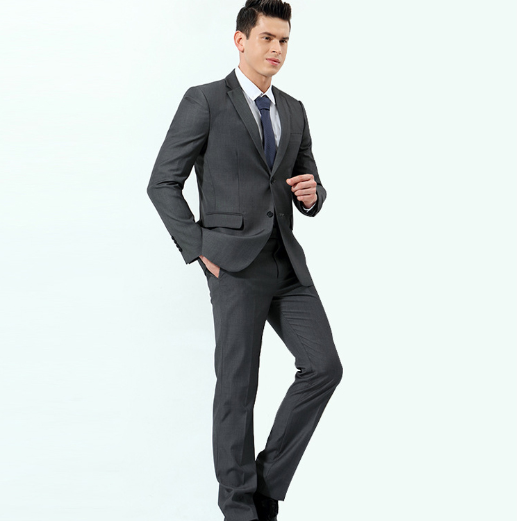 New Formal Groom Wear Two Pieces Notched Lapel Men Suits High Quality Ready To Wear Wedding Tuxedos