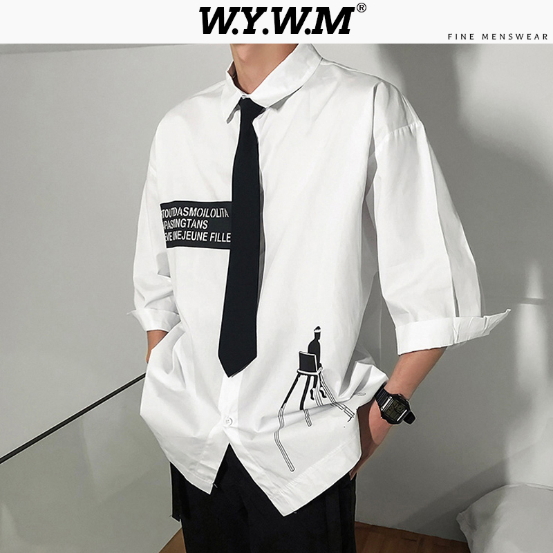 WYWM Black Men Shirts 2020 Spring Man Casual Half Sleeve Letter Hip Hop Streetwear Male Harujuku Shirt Korean 100% Cotton Top
WYWM Black Men Shirts 2020 Spring Man Casual Half Sleeve Letter Hip Hop Streetwear Male Harujuku Shirt Korean 100% Cotton Top
