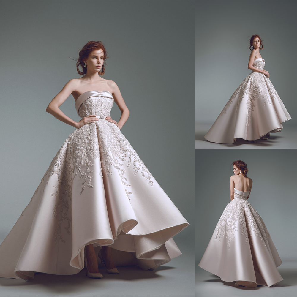 2020 High Low Evening Dresses Strapless Appliqued Beaded Prom Dress Backless Sleeveless Ruffled Belt Custom Made Formal Party Gown, Sage
2020 High Low Evening Dresses Strapless Appliqued Beaded Prom Dress Backless Sleeveless Ruffled Belt Custom Made Formal Party Gown, Sage