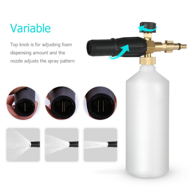 Adjustable Foam Lance 1L spray gun Bottle Nozzle Injector Soap Foamer Car Wash Gun Car Washer Bottle for Lavor Pressure Washer
Adjustable Foam Lance 1L spray gun Bottle Nozzle Injector Soap Foamer Car Wash Gun Car Washer Bottle for Lavor Pressure Washer