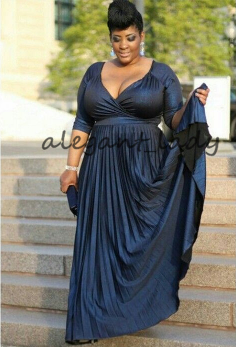 Plus Size Mother of The Bride Groom Dresses with Half Sleeve Custom Size V-neck Sweep Train Mother Formal Occasion Evening Gown