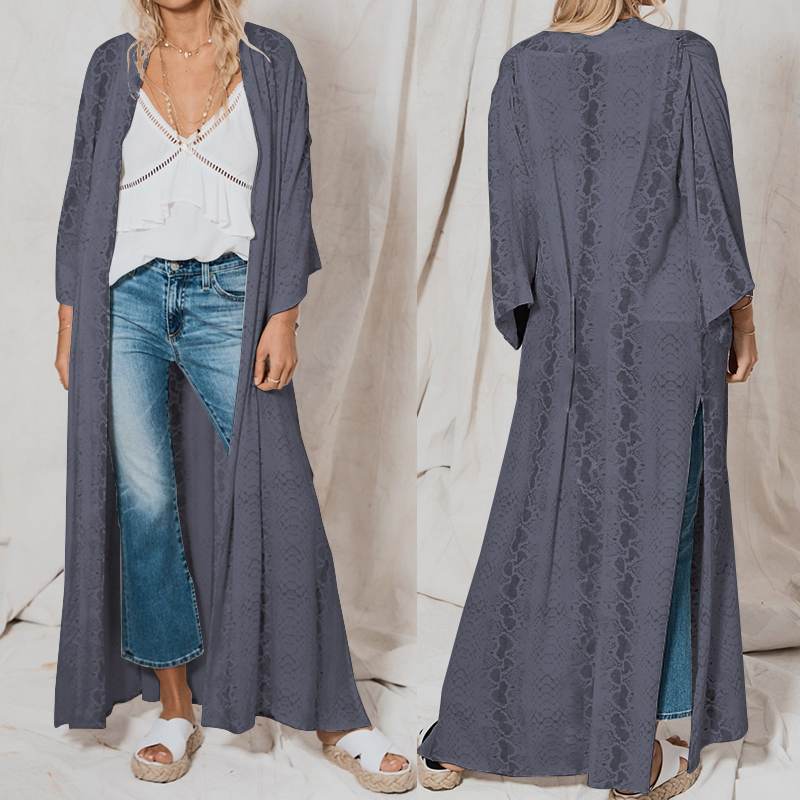 Celmia Women Long Shirts Kimono Cardigan 2020 Fashion Snake Print Long Sleeve Blouses Casual Split Loose Vintage Tops Plus Size, Coffee
Celmia Women Long Shirts Kimono Cardigan 2020 Fashion Snake Print Long Sleeve Blouses Casual Split Loose Vintage Tops Plus Size, Coffee