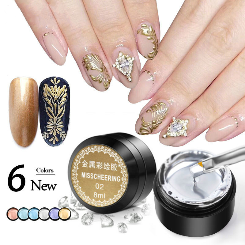 8Ml Metal Gel Nail Polish Japanese Nails Art Manicure UV LED Armor Oil Glue Gold And Silver Mirror Edge Hook Line Primer Varnish, Metalpainted02
8Ml Metal Gel Nail Polish Japanese Nails Art Manicure UV LED Armor Oil Glue Gold And Silver Mirror Edge Hook Line Primer Varnish, Metalpainted02