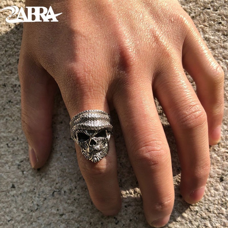 ZABRA Luxury Skull Ring 925 Silver Adjustable Size 6-13 Beard Rings For Men Gothic Vintage Punk Rock Biker Man Gift Jewelry CJ191210
ZABRA Luxury Skull Ring 925 Silver Adjustable Size 6-13 Beard Rings For Men Gothic Vintage Punk Rock Biker Man Gift Jewelry CJ191210