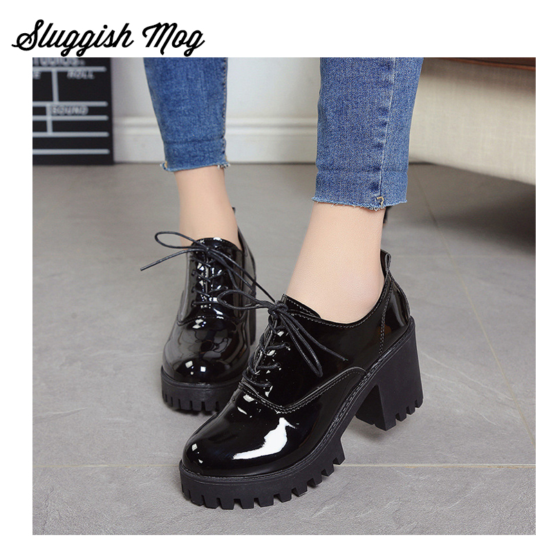 Hot Sale-Women Platform High Heels Oxfords PU Leather 7.5cm Height Square Heel Basic Shoes Solid Color Lace-Up Shoes, Black
Hot Sale-Women Platform High Heels Oxfords PU Leather 7.5cm Height Square Heel Basic Shoes Solid Color Lace-Up Shoes, Black