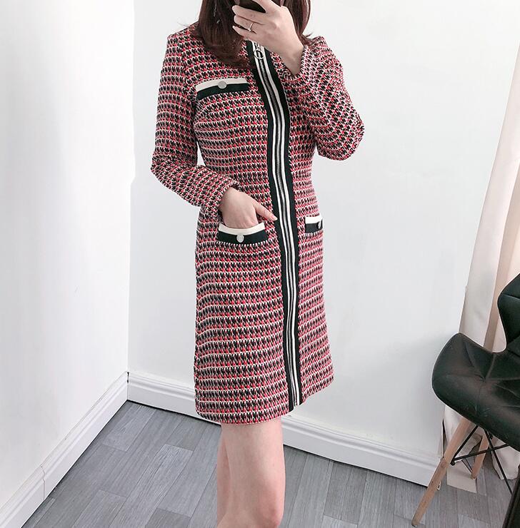 Women Dress 2019 Autumn and Winter New Self-cultivation Long-sleeved Duffle Plaid Mini Dress, Red
Women Dress 2019 Autumn and Winter New Self-cultivation Long-sleeved Duffle Plaid Mini Dress, Red