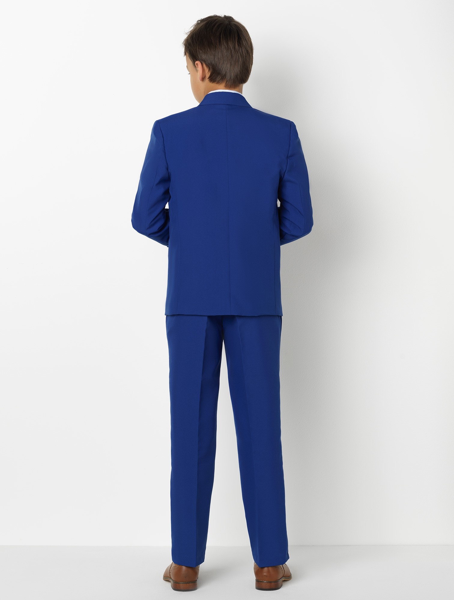 Handsome Kids Formal Wear Blue Peaked Lapel 3 Pieces Wedding Tuxedos High Quality Boy's Formal Wear Pant Suits