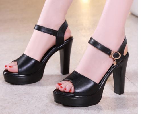 2019 Women's Sandals in Summer with New style High heel Coarse heel waterproof table @72, White
2019 Women's Sandals in Summer with New style High heel Coarse heel waterproof table @72, White