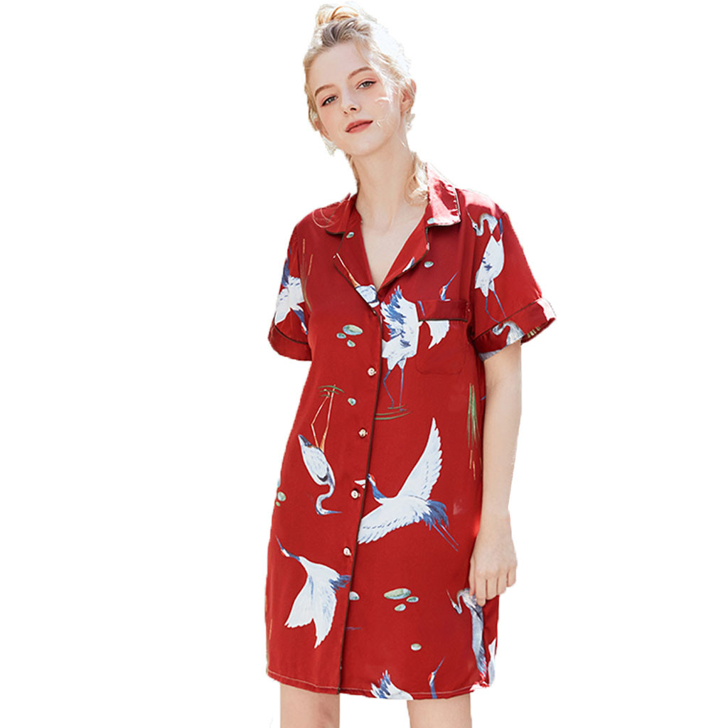 Sexy pajamas Woman sleeping clothes sexy Women Summer Short Style Printed Silk Home Nightgown Sleepshirts 7.2 0.5, Rd
Sexy pajamas Woman sleeping clothes sexy Women Summer Short Style Printed Silk Home Nightgown Sleepshirts 7.2 0.5, Rd