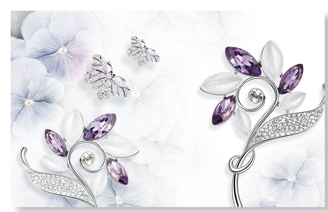Custom 3d wallpaper Purple crystal flower butterfly 3D stereo jewelry wallpapers TV background wall murals wallpaper for living room
Custom 3d wallpaper Purple crystal flower butterfly 3D stereo jewelry wallpapers TV background wall murals wallpaper for living room