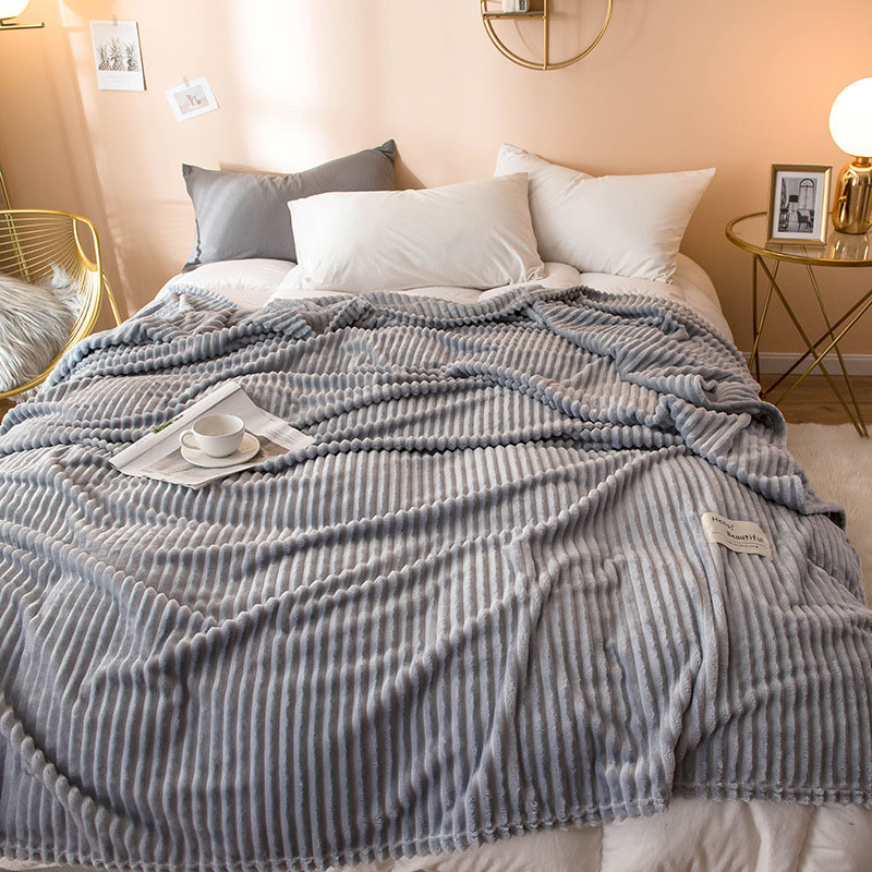 Soft Sofa Bed Blanket Coral Fleece Double Queen King Bedspread Stripe Baby Adult Throw Blankets Four Season Bedding Bed Cover
Soft Sofa Bed Blanket Coral Fleece Double Queen King Bedspread Stripe Baby Adult Throw Blankets Four Season Bedding Bed Cover