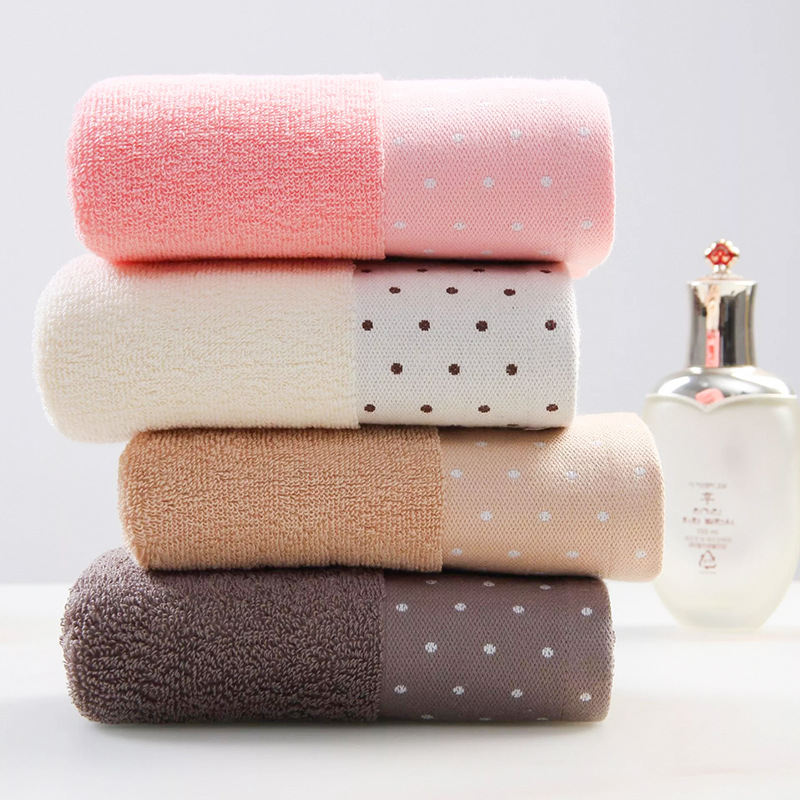 Super soft long stapled cotton face towel excellent water-absorbing quality dots pattern towel, Pink
Super soft long stapled cotton face towel excellent water-absorbing quality dots pattern towel, Pink