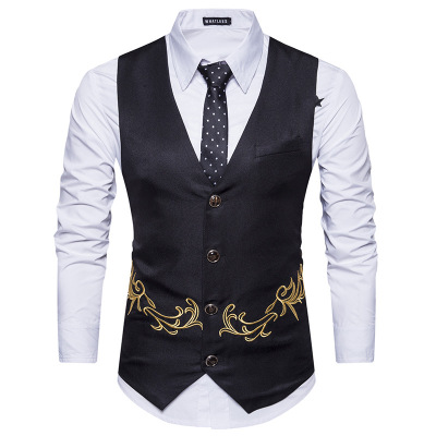 Men' suit vest autumn and winter new fashion European size men' casual suit vest embroidery single-breasted men 062, Black
Men' suit vest autumn and winter new fashion European size men' casual suit vest embroidery single-breasted men 062, Black