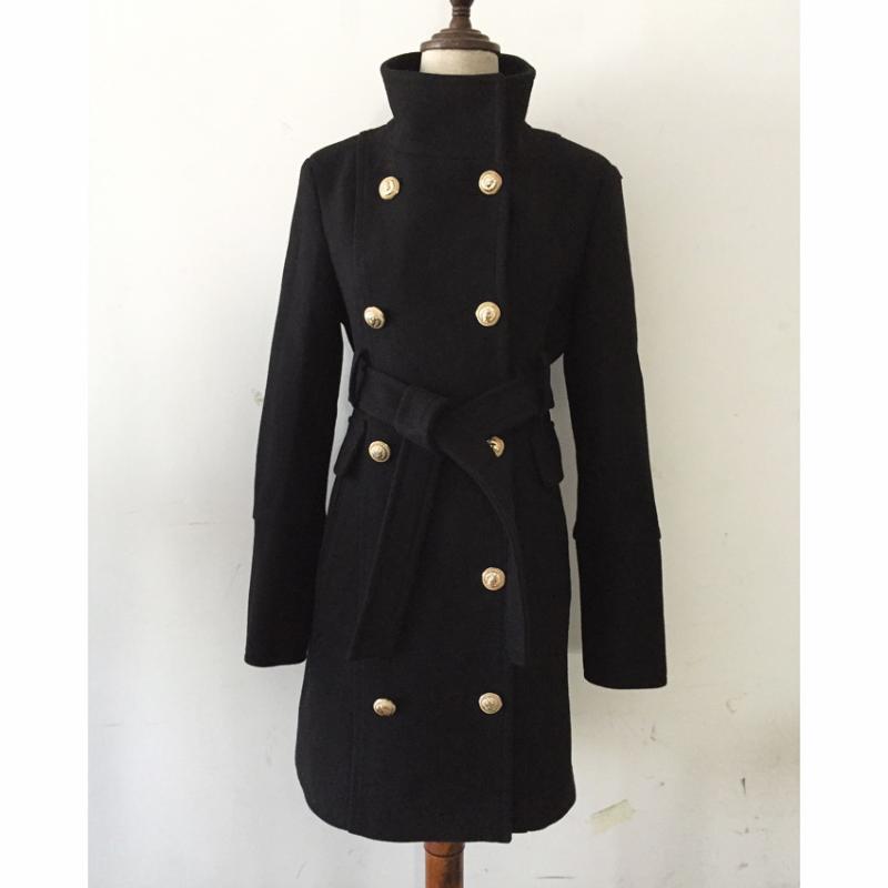 winter women' double Autumn breasted elegant bodycon wool long coat manteau femme hiver, Black
winter women' double Autumn breasted elegant bodycon wool long coat manteau femme hiver, Black