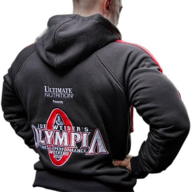 2019 New Men Gyms Hoodies Gyms Fitness Bodybuilding Sweatshirt Zipper Sportswear Male Workout Hooded Jacket Clothing V191105 - view 5