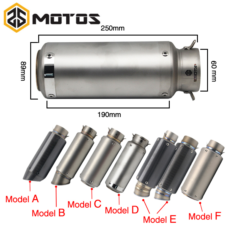 ZS MOTOS Motorcycle Exhaust Muffler SC GP Escape Exhaust Mufflers Carbon Fiber Pipe 51mm 61mm For Z750 R1 R6 S1000RR
ZS MOTOS Motorcycle Exhaust Muffler SC GP Escape Exhaust Mufflers Carbon Fiber Pipe 51mm 61mm For Z750 R1 R6 S1000RR