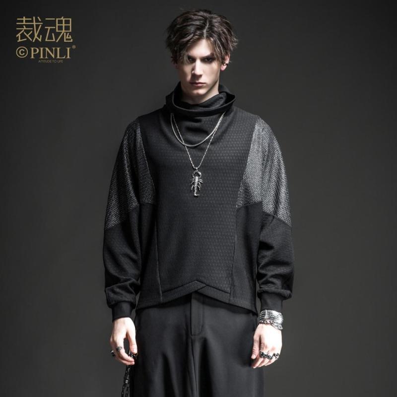 Free shipping New men's male 2020 Soul black dark spring stitching turtleneck sweatershirt personality BC193109437, As pic
Free shipping New men's male 2020 Soul black dark spring stitching turtleneck sweatershirt personality BC193109437, As pic
