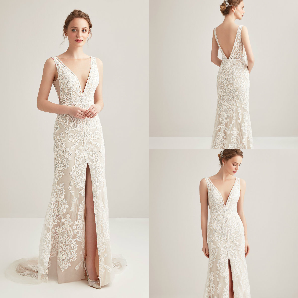 Oleg Cassini Beach Wedding Dresses A Line Lace Applique Front Split Garden Boho Wedding Dresses Sweep Train Plus Size Country Bridal Gowns, Red
Oleg Cassini Beach Wedding Dresses A Line Lace Applique Front Split Garden Boho Wedding Dresses Sweep Train Plus Size Country Bridal Gowns, Red