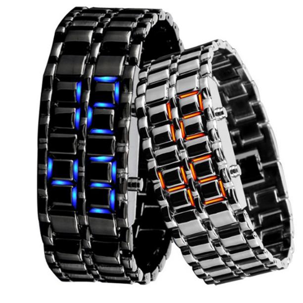2018cf alloy red blue light mountain alloy chain LED steel bracelet lava couple electronic watch men and women, Multi-color
2018cf alloy red blue light mountain alloy chain LED steel bracelet lava couple electronic watch men and women, Multi-color
