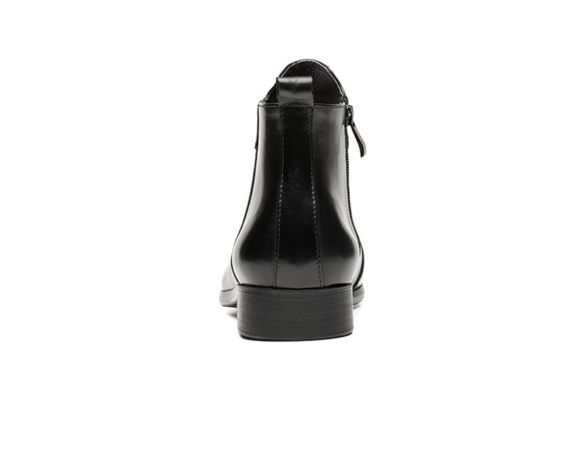 Hot Sale-Fashion Black / Brown Pointed Toe Boots Mens Dress Boots Genuine Leather Ankle Boots Male Wedding Shoes