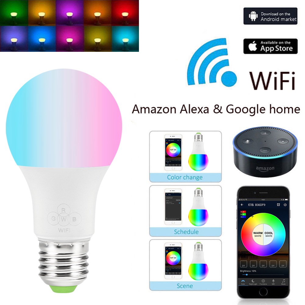 New E27 WiFi Smart Light Bulb,Dimmable,Multicolor,Wake-Up Lights,RGBWW LED Lamp,Compatible with Alexa and Google Assistant BTZ1
New E27 WiFi Smart Light Bulb,Dimmable,Multicolor,Wake-Up Lights,RGBWW LED Lamp,Compatible with Alexa and Google Assistant BTZ1