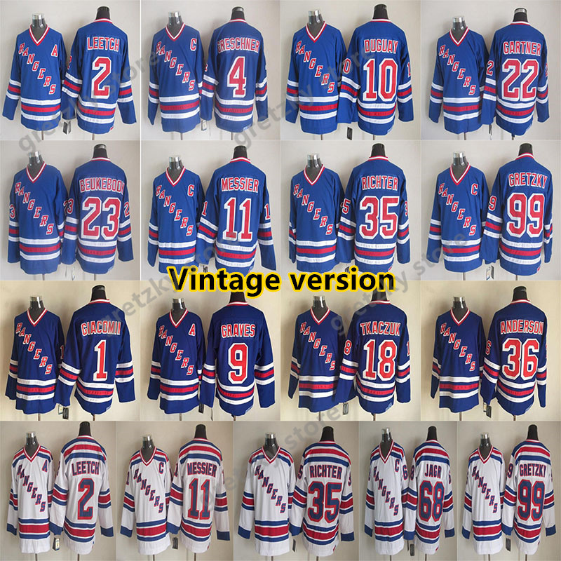 New York rangers Vintage jerseys 99 GRETZKY 11 MESSIER 36 ANDERSON 9 GRAVES 2 LEETCH 2 LEETCH 35 RICHTER CCM Hockey Jerseys, Black;red
New York rangers Vintage jerseys 99 GRETZKY 11 MESSIER 36 ANDERSON 9 GRAVES 2 LEETCH 2 LEETCH 35 RICHTER CCM Hockey Jerseys, Black;red