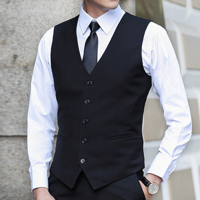 New Slim Suits Vests Mens Waistcoats Fitted Colete Sleeveless Jacket Formal Dressed Wedding Blazer Vest Brand Clothing, Dark grey
New Slim Suits Vests Mens Waistcoats Fitted Colete Sleeveless Jacket Formal Dressed Wedding Blazer Vest Brand Clothing, Dark grey