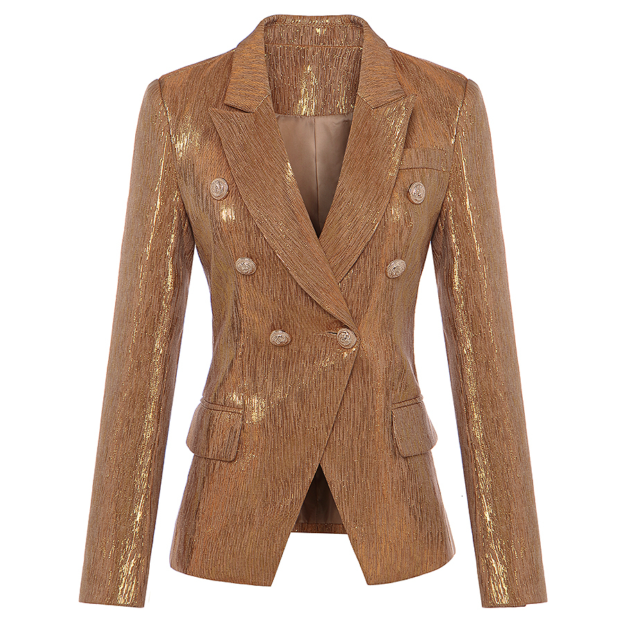 New Fashion Fall Winter 2018 Designer Blazer Women's Lion Metal Buttons Double Breasted Blazer Jacket Outer Coat Gold LY191123
New Fashion Fall Winter 2018 Designer Blazer Women's Lion Metal Buttons Double Breasted Blazer Jacket Outer Coat Gold LY191123