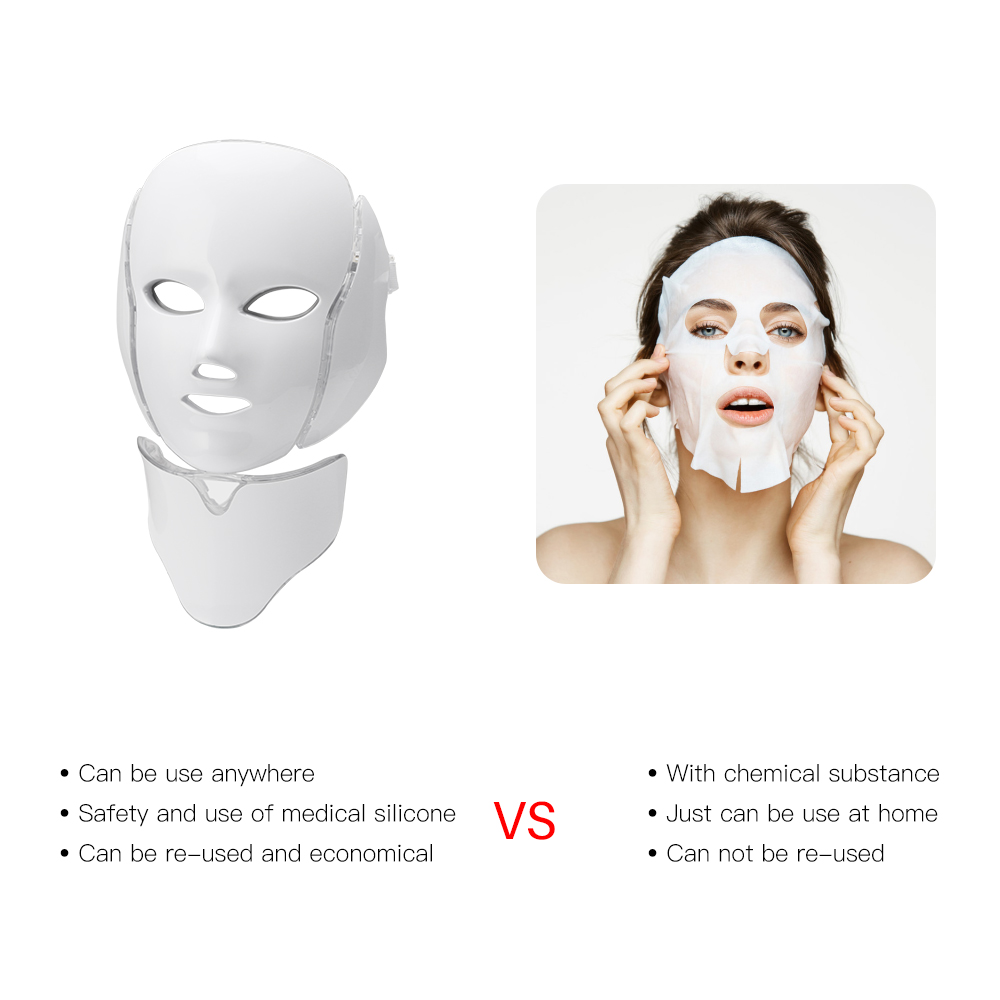 Foreverlily 7 Colors Light LED Facial Mask With Neck Skin Rejuvenation Anti Acne Photon Therapy Whitening Tightening Instrument
Foreverlily 7 Colors Light LED Facial Mask With Neck Skin Rejuvenation Anti Acne Photon Therapy Whitening Tightening Instrument