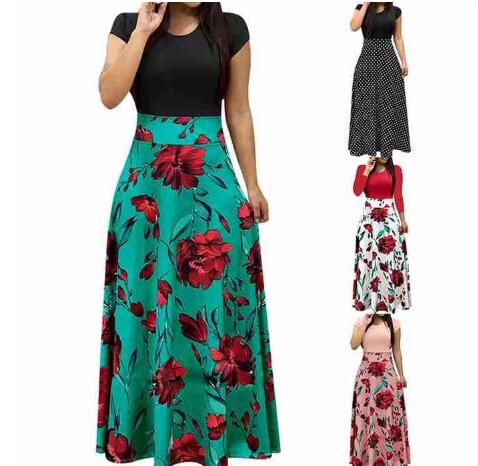 Women Fashion Dress Printed Patchwork High Waist Casual Casual, Party Slim Long O-Neck Full Length Dress, Black
Women Fashion Dress Printed Patchwork High Waist Casual Casual, Party Slim Long O-Neck Full Length Dress, Black