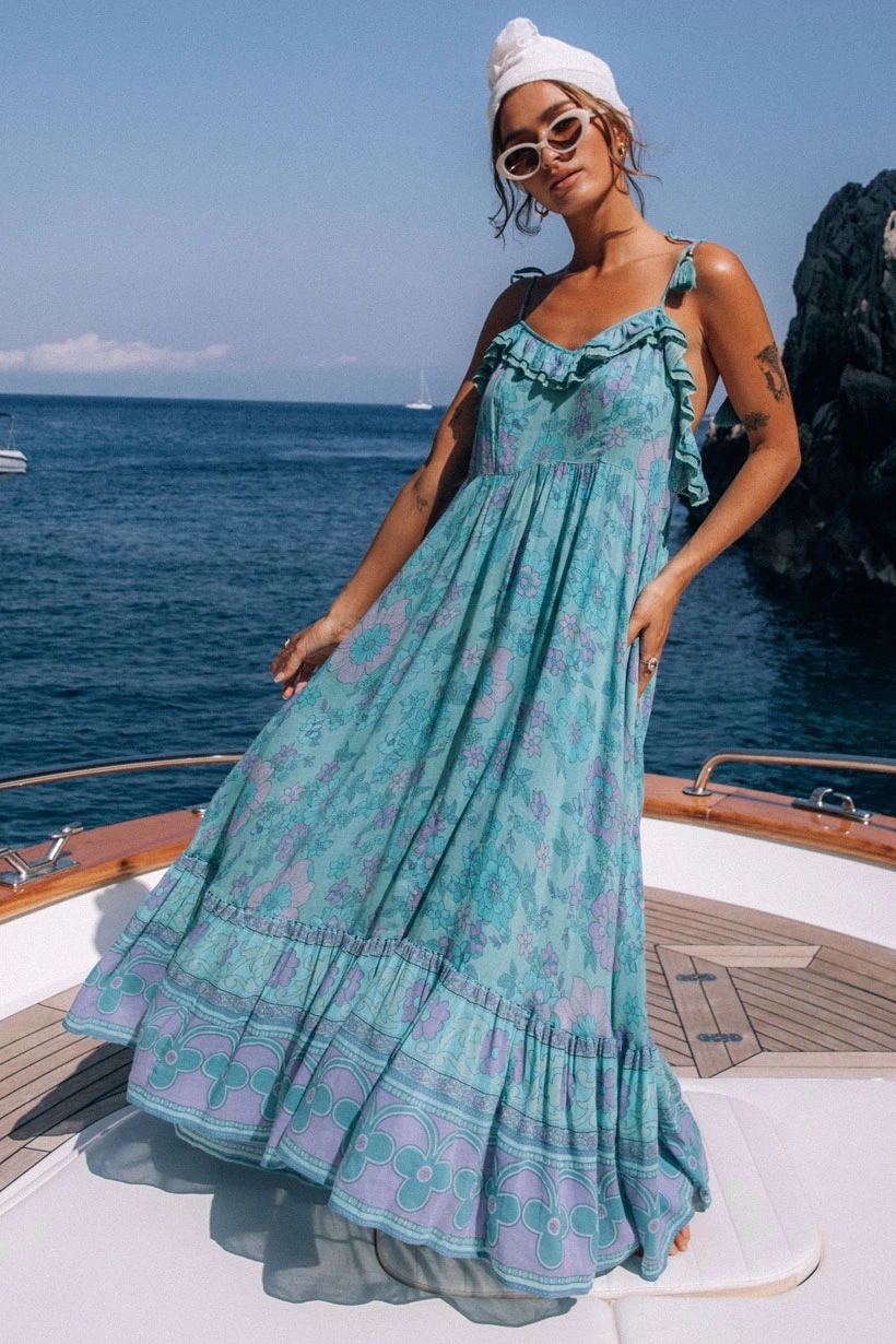 Long Women Dresses Boho Gypsy Print Ruffles Summer Vestidos Ladies Vintage Maxi Slip Blue Chic Female 2020 Spring New Party Dress vestidos, Same as picture
Long Women Dresses Boho Gypsy Print Ruffles Summer Vestidos Ladies Vintage Maxi Slip Blue Chic Female 2020 Spring New Party Dress vestidos, Same as picture