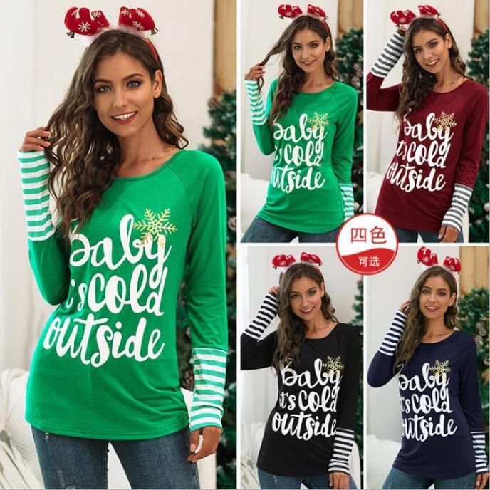 T-shirts Xmas Christmas Shirts Girls Letter Print Tops Long Sleeve Striped Casual Pullover Contrast O Neck Tees Blouses Blusas Hoodies C6583
T-shirts Xmas Christmas Shirts Girls Letter Print Tops Long Sleeve Striped Casual Pullover Contrast O Neck Tees Blouses Blusas Hoodies C6583