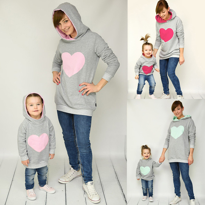Mommy and Me Sweater Heart-shaped Hooded Mother Daughter Sweatshirt Spring Autumn Cotton Sweatshirt Clothes 3 Styles
Mommy and Me Sweater Heart-shaped Hooded Mother Daughter Sweatshirt Spring Autumn Cotton Sweatshirt Clothes 3 Styles