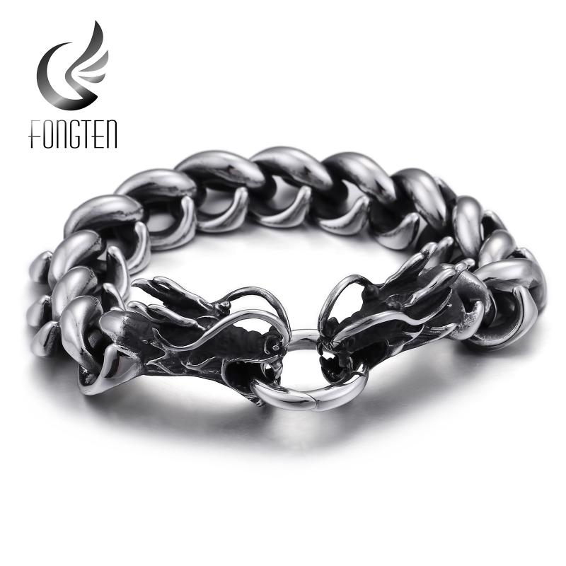 Fongten Bracelet Men Silver Stainless Steel Viking Link Cuban Chain Punk Biker Bracelets Jewelry
Fongten Bracelet Men Silver Stainless Steel Viking Link Cuban Chain Punk Biker Bracelets Jewelry