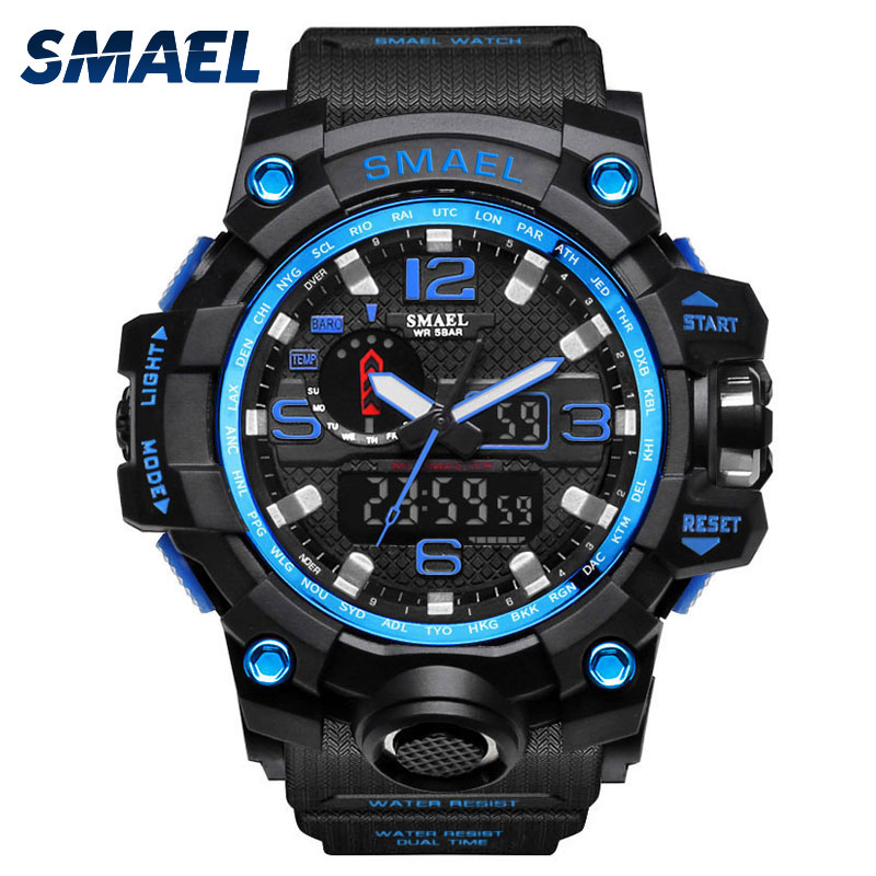Man Watch 2017 SMAEL Brand Sport Watches Date Alarm Stopwatch Men Clock Sport Watch Digital S shock 1545 Blue LED Watch Watproof, Slivery;brown
Man Watch 2017 SMAEL Brand Sport Watches Date Alarm Stopwatch Men Clock Sport Watch Digital S shock 1545 Blue LED Watch Watproof, Slivery;brown